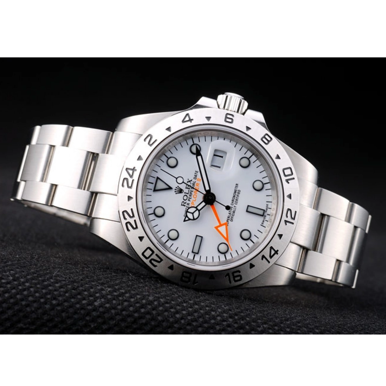 Aaa fake watches Rolex Dial Watch Steel White Stainless Explorer Bezel 0524